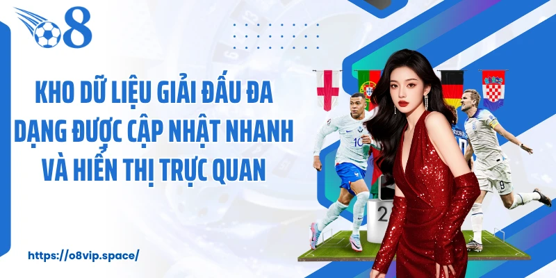 Kho dữ liệu giải đấu đa dạng được cập nhật nhanh và hiển thị trực quan